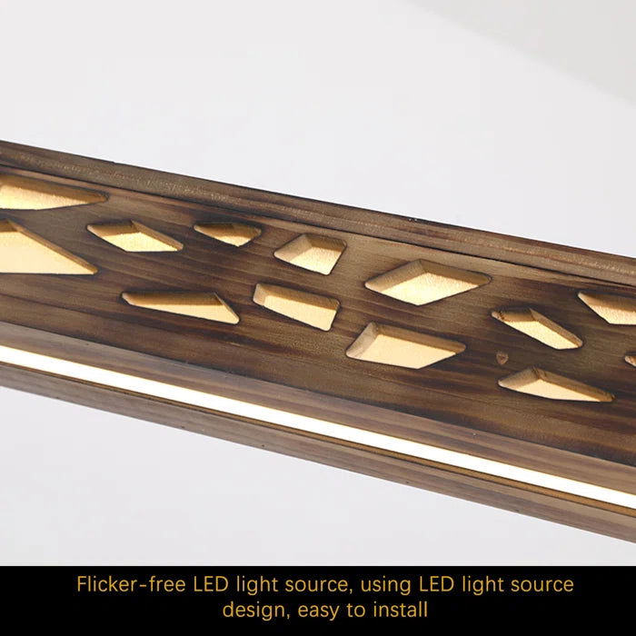 Solid Wood Linear LED Hanging Light - Furnishiaa -  - 