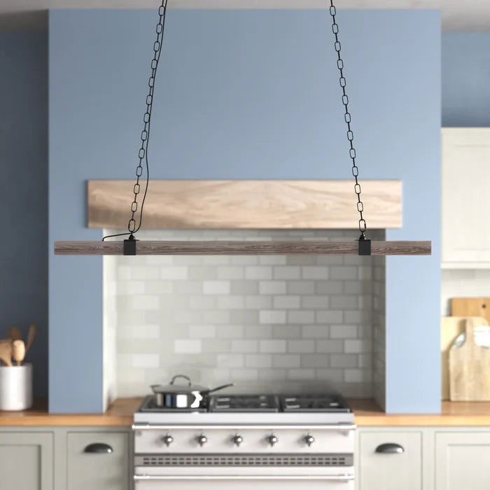 Solid Wood Linear LED Hanging Light - Furnishiaa -  - 