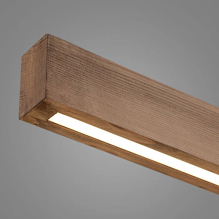 Solid Wood Linear LED Hanging Light - Furnishiaa -  - 