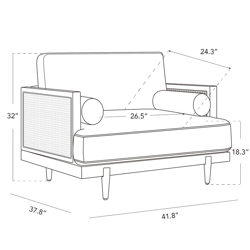 Solid Wood Natural Cane Arm Chair - Furnishiaa -  - 