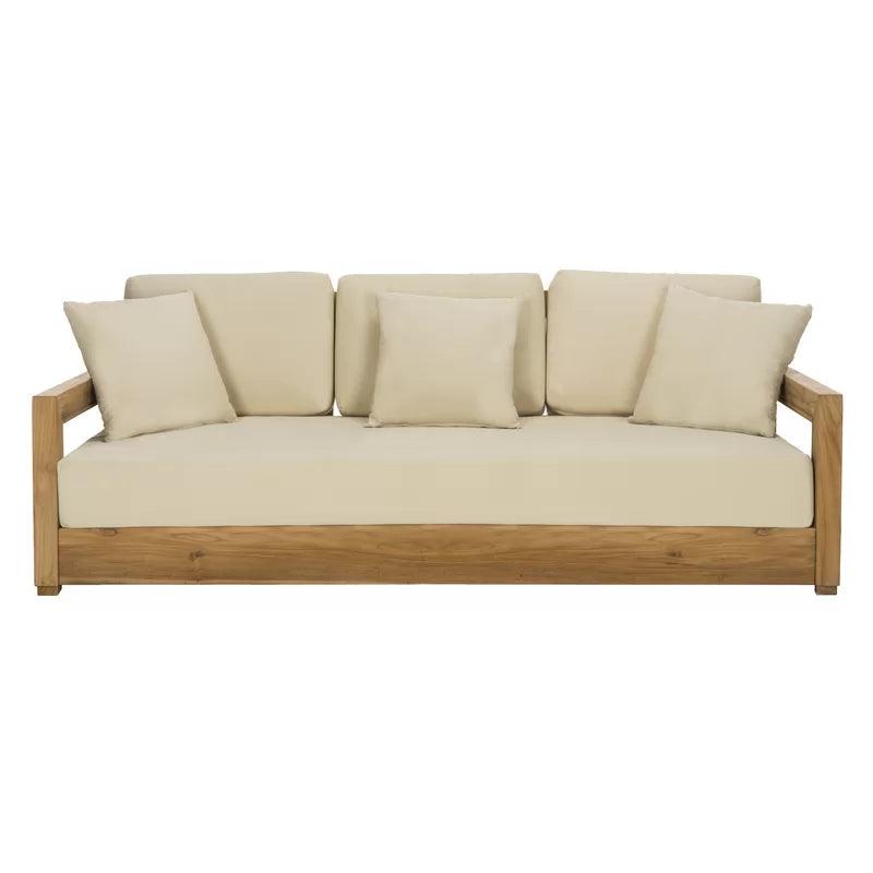 Solid Wood Sofa Set With Coffee Table For Living Room - Furnishiaa -  - 