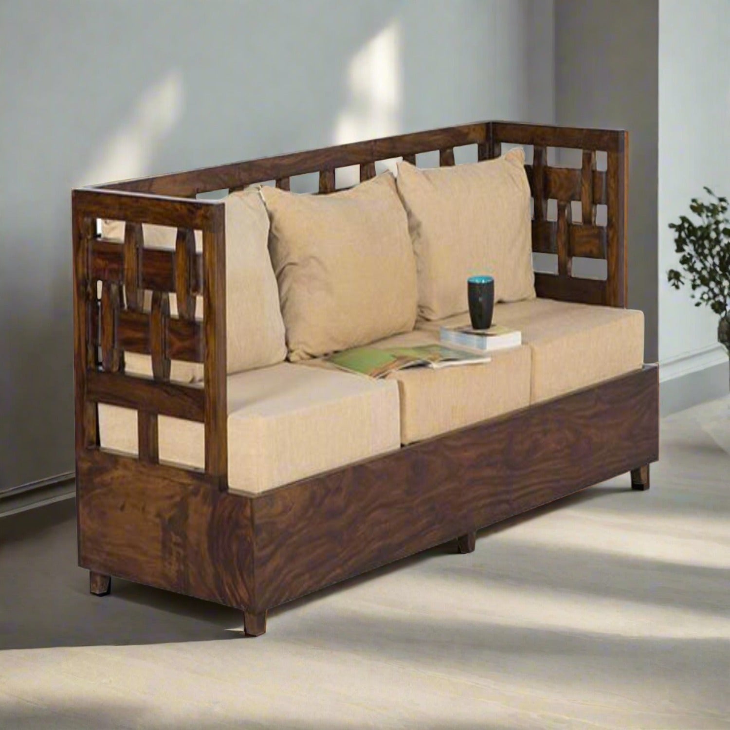 Solid Wood Sofa Set for living room - Furnishiaa -  - 