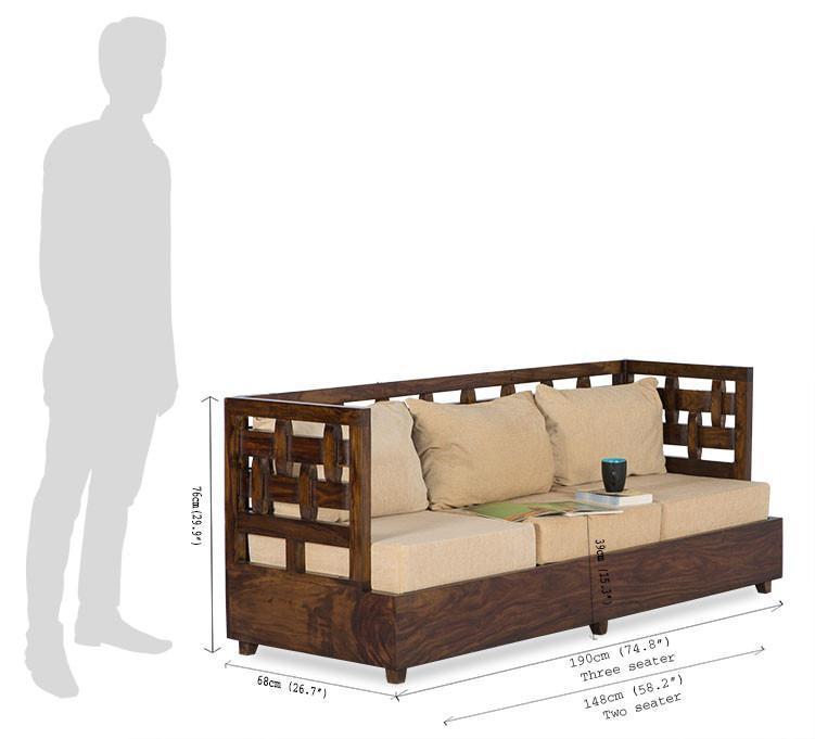 Solid Wood Sofa Set for living room - Furnishiaa -  - 