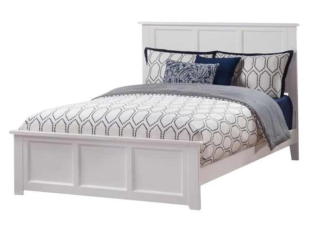 Solid Wood Standard White PU Bed for Bedroom - Furnishiaa -  - 