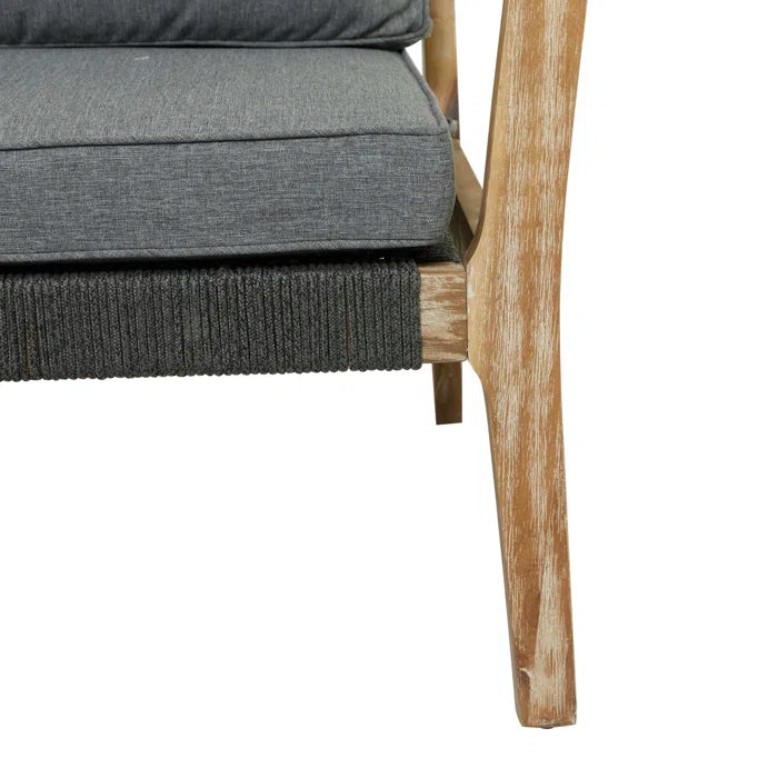 Solid Wood Two Seater Wide Outdoor Patio Sofa with Cushions - Furnishiaa -  - 