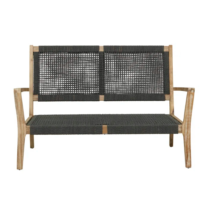 Solid Wood Two Seater Wide Outdoor Patio Sofa with Cushions - Furnishiaa -  - 
