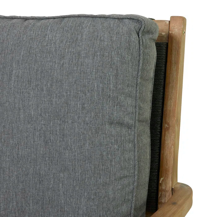 Solid Wood Two Seater Wide Outdoor Patio Sofa with Cushions - Furnishiaa -  - 