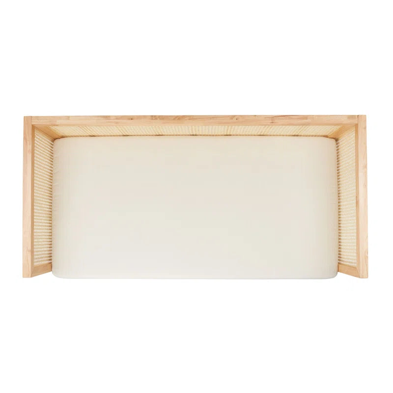 Solid Wood Upholstered Natural Cane Sofa - Furnishiaa -  - 