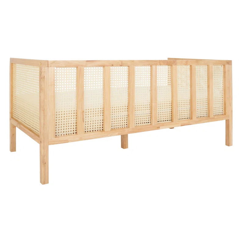Solid Wood Upholstered Natural Cane Sofa - Furnishiaa -  - 