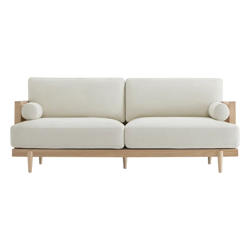 Solid Wood Upholstered Natural Cane Sofa Set - Furnishiaa -  - 