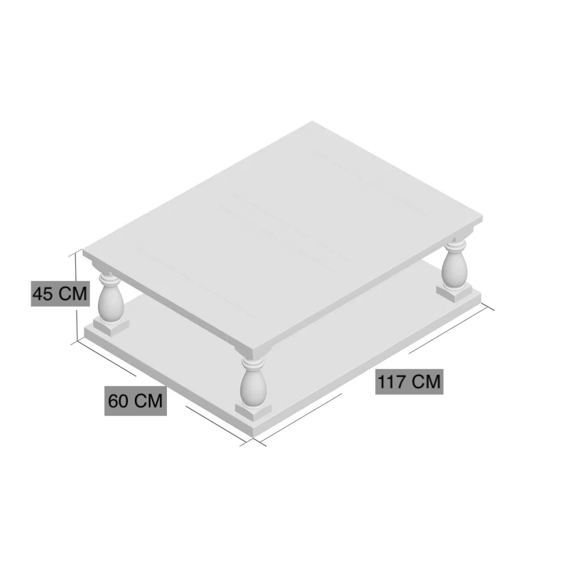 Solid Wood Vintage Coffee Table - Furnishiaa -  - 