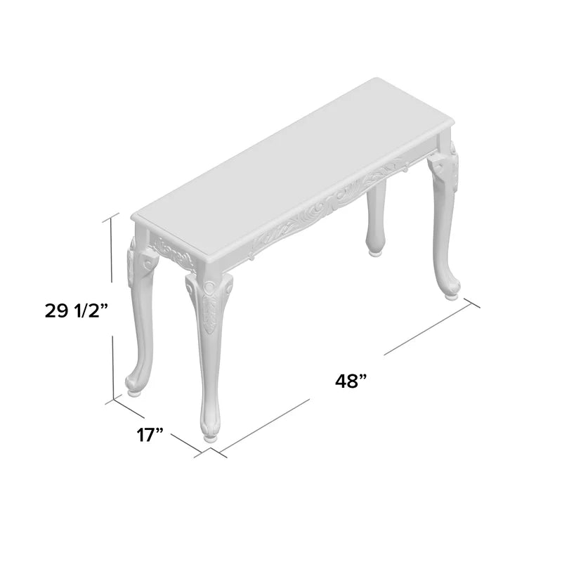 Solid Wood Vintage Console Table For Living Room - Furnishiaa -  - 