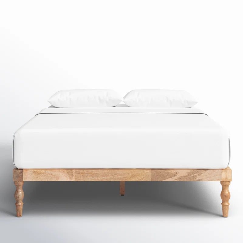 Solid Wood Vintage Legs Design Platform Bed - Furnishiaa -  - 
