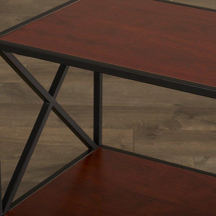 Solid Wooden & Iron Center Coffee Table for Home (Black) - Furnishiaa -  - 