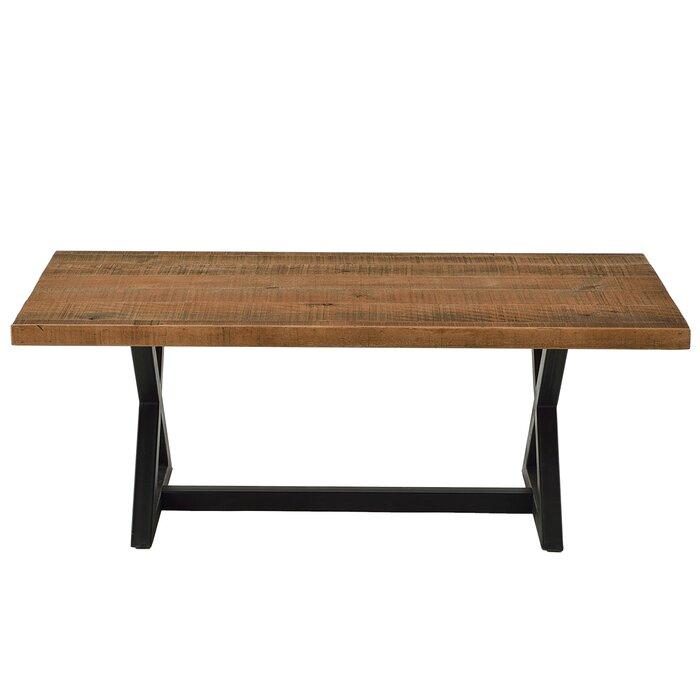 Solid Wooden & Iron Center Coffee Table for Home (Black) - Furnishiaa -  - 