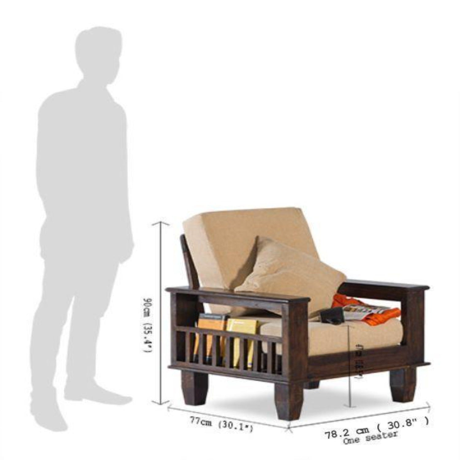 Solid sheesham Wood Sofa set for living room - Furnishiaa -  - 