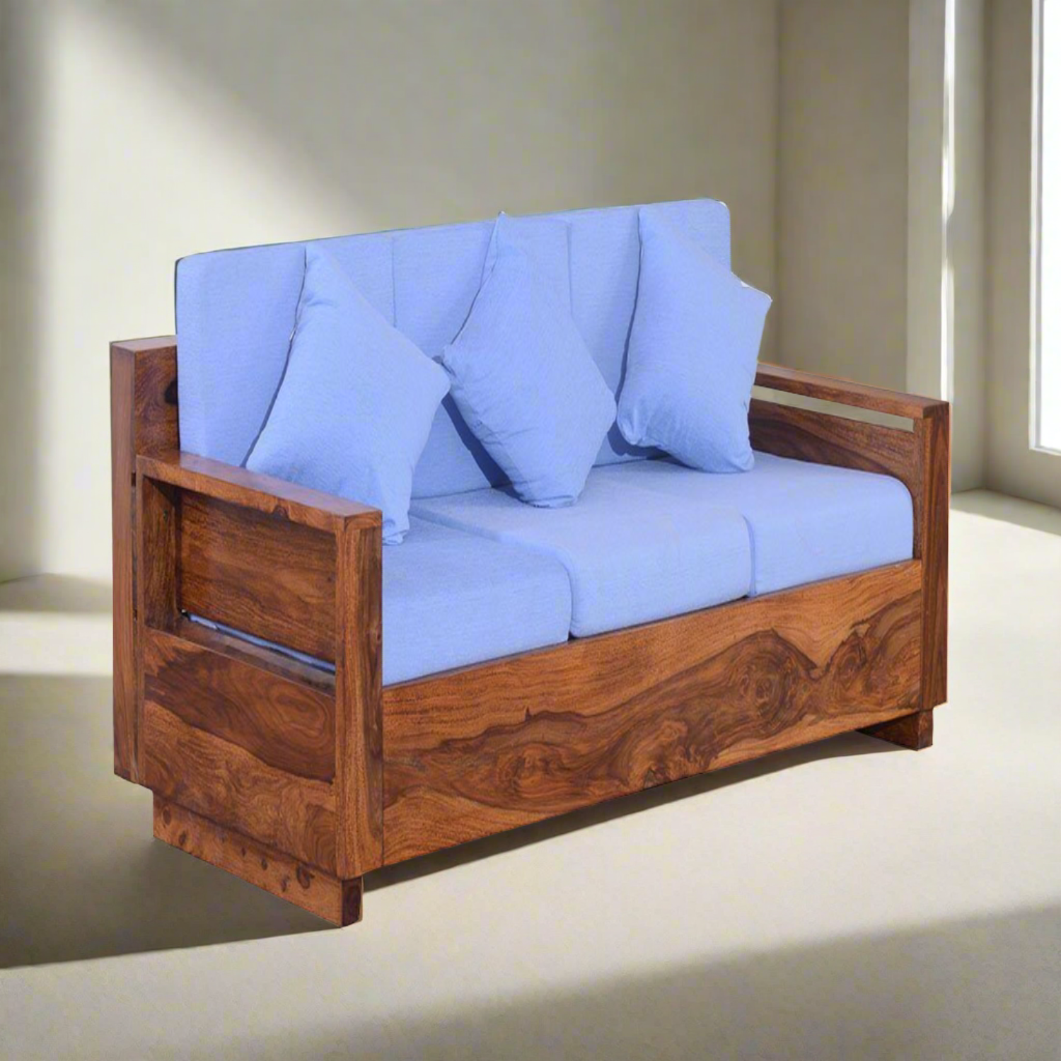 Solid sheesham Wood Sofa set for living room - Furnishiaa -  - 