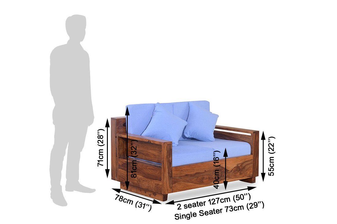 Solid sheesham Wood Sofa set for living room - Furnishiaa -  - 
