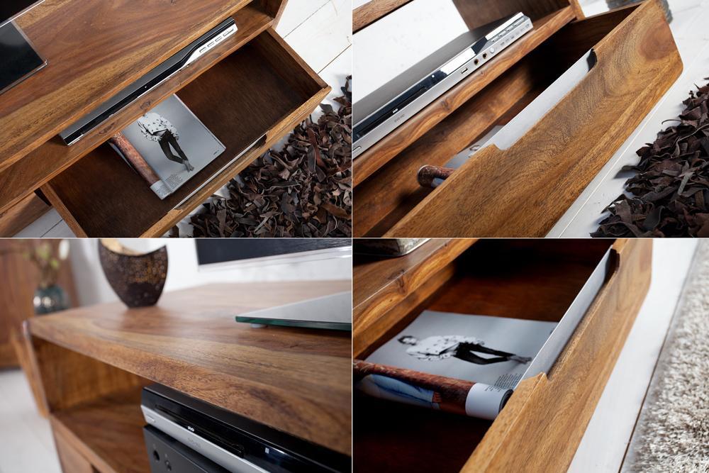 Solid sheesham wood showcase tv unit cabinet - Furnishiaa -  - 