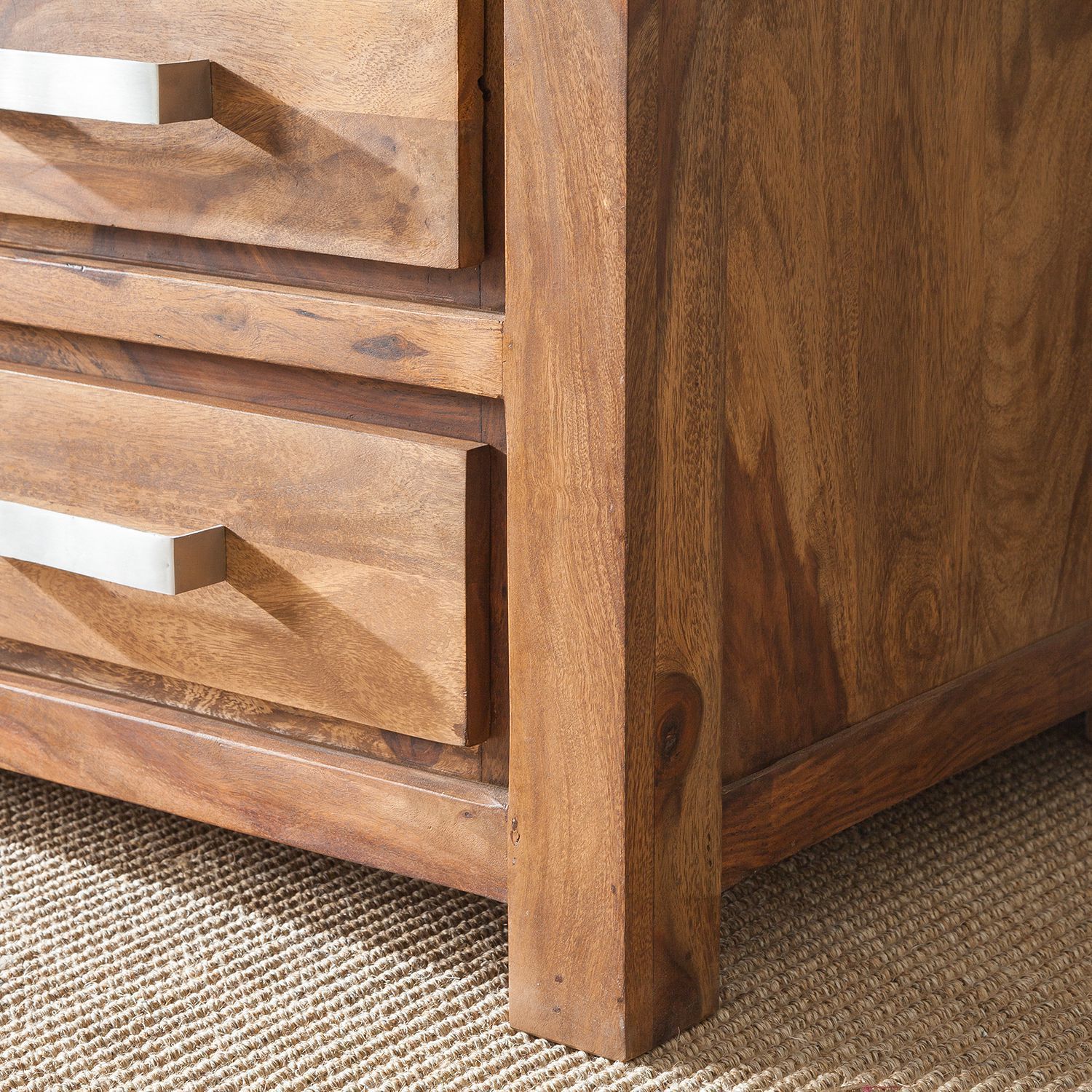 Solid sheesham wood showcase tv unit cabinet - Furnishiaa -  - 