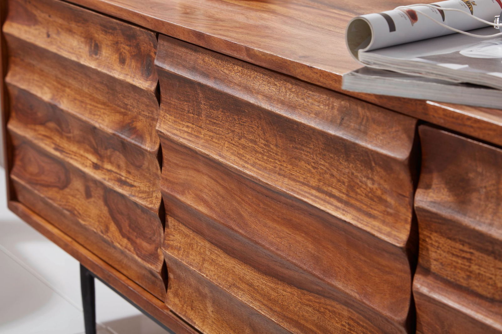 Solid sheesham wood showcase tv unit cabinet - Furnishiaa -  - 