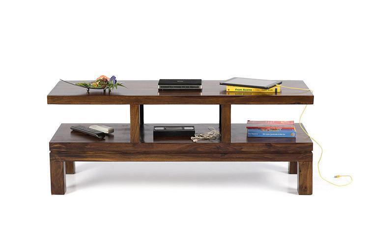 Solid sheesham wood showcase tv unit cabinet - Furnishiaa -  - 