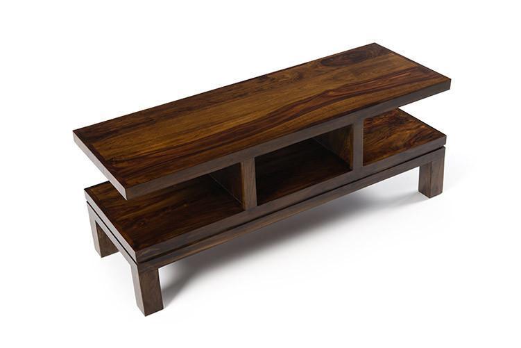 Solid sheesham wood showcase tv unit cabinet - Furnishiaa -  - 