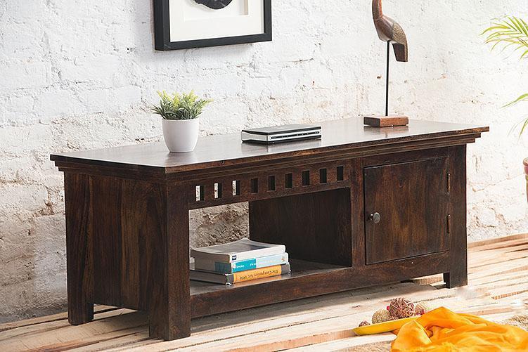 Solid sheesham wood showcase tv unit cabinet - Furnishiaa -  - 