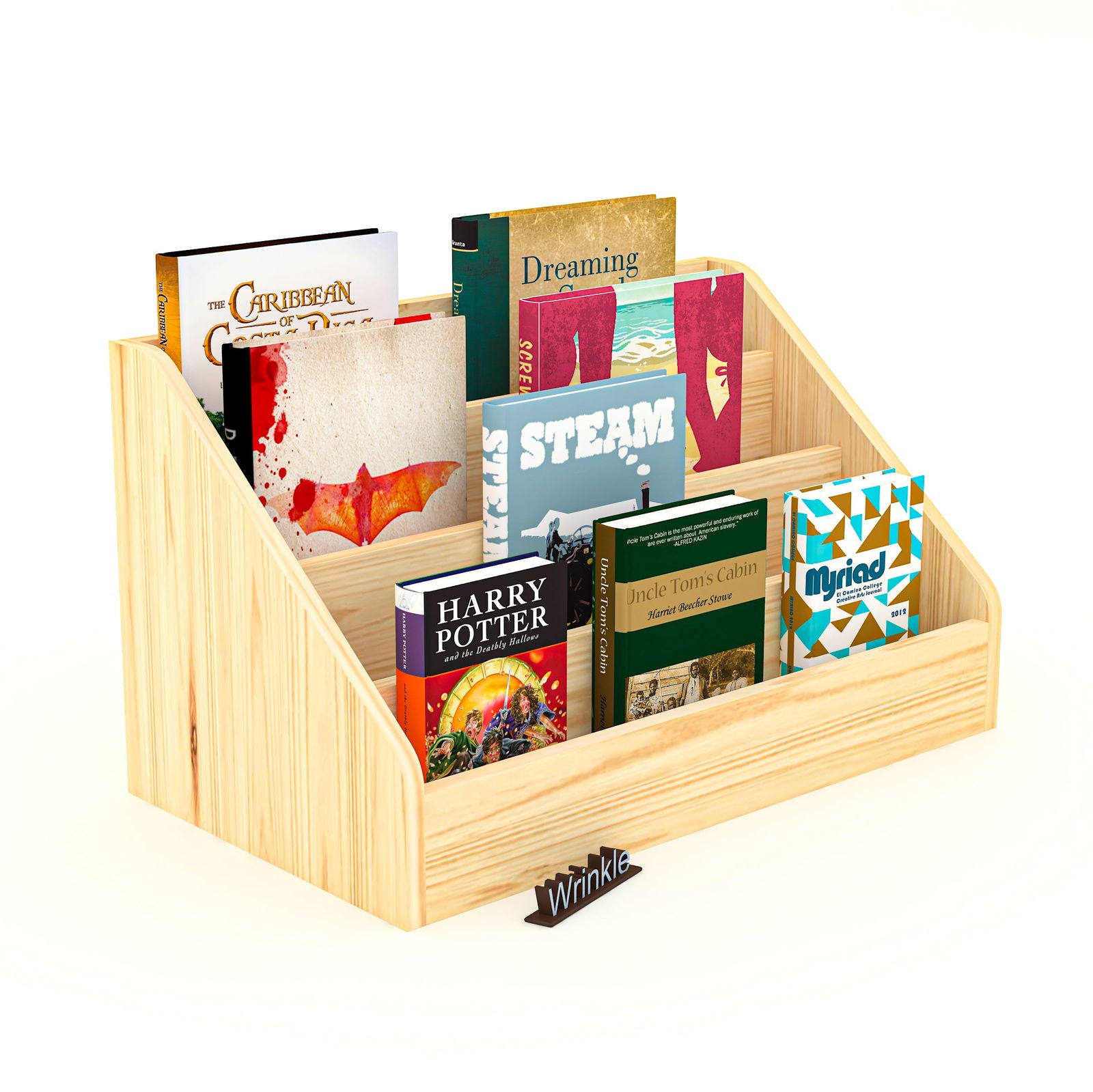 Sturdy Book Box Pine Wood Natural - Furnishiaa -  - 