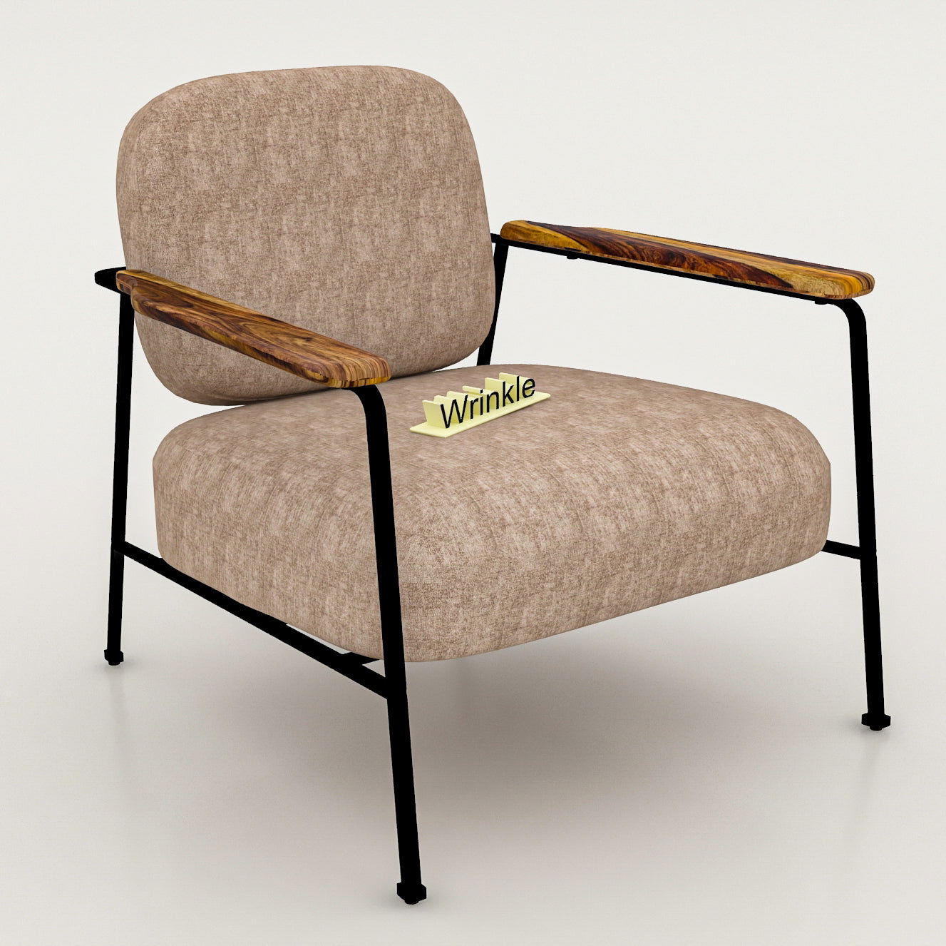 Stylish Heavy Iron Metal Arm Chair With sheesham wood - Furnishiaa -  - 