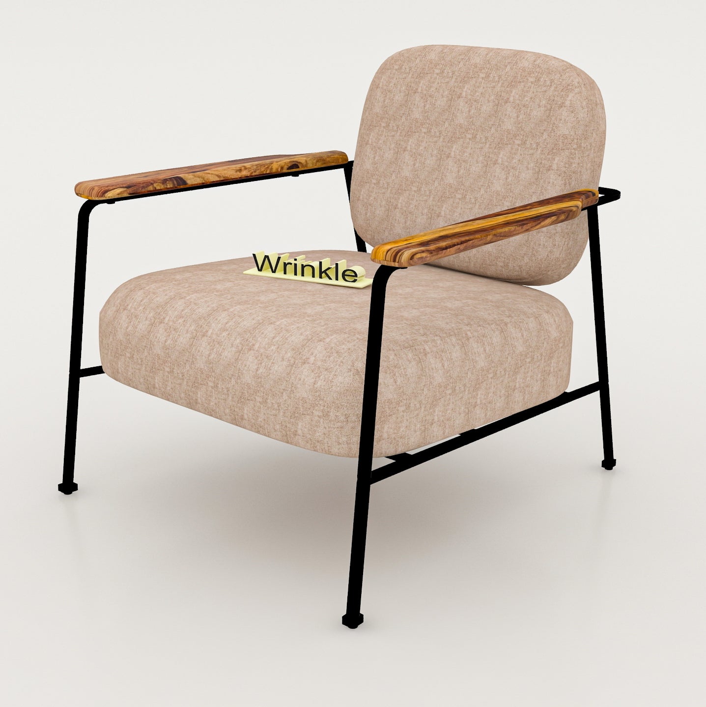 Stylish Heavy Iron Metal Arm Chair With sheesham wood - Furnishiaa -  - 