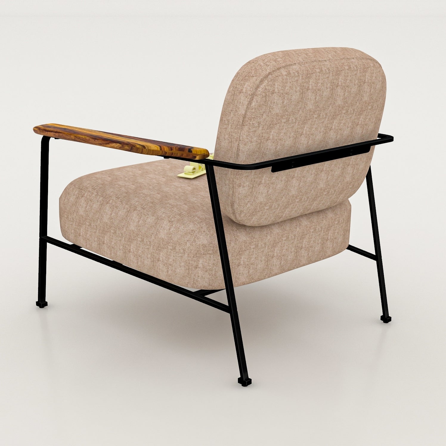 Stylish Heavy Iron Metal Arm Chair With sheesham wood - Furnishiaa -  - 