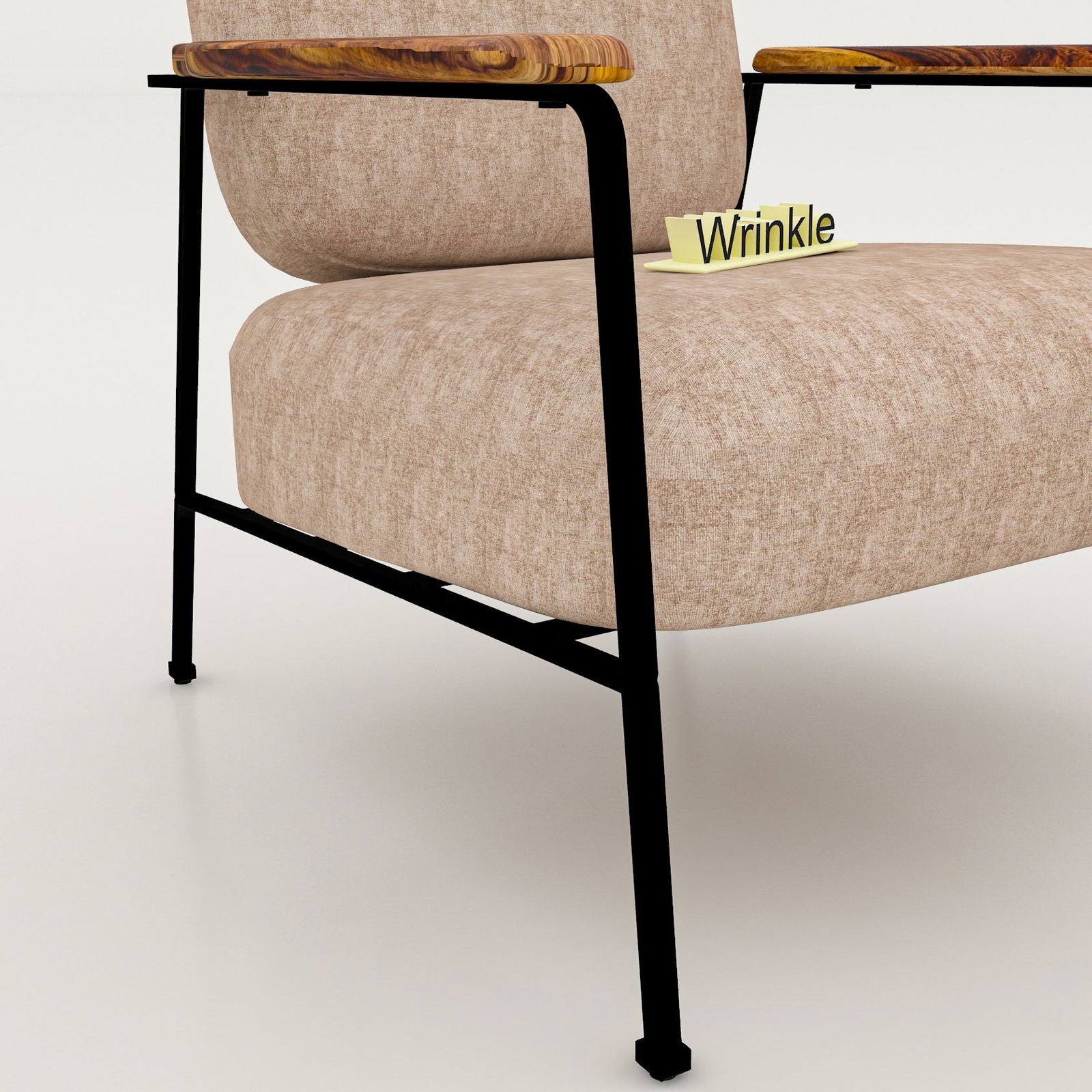 Stylish Heavy Iron Metal Arm Chair With sheesham wood - Furnishiaa -  - 