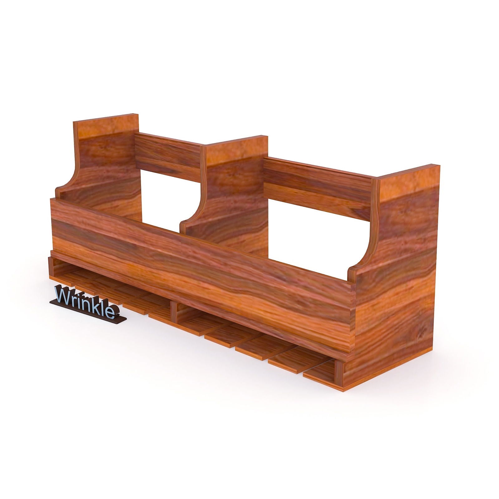 Stylish Solid Sheesham Wood Wine Stand With Glass Cabinet - Furnishiaa -  - 