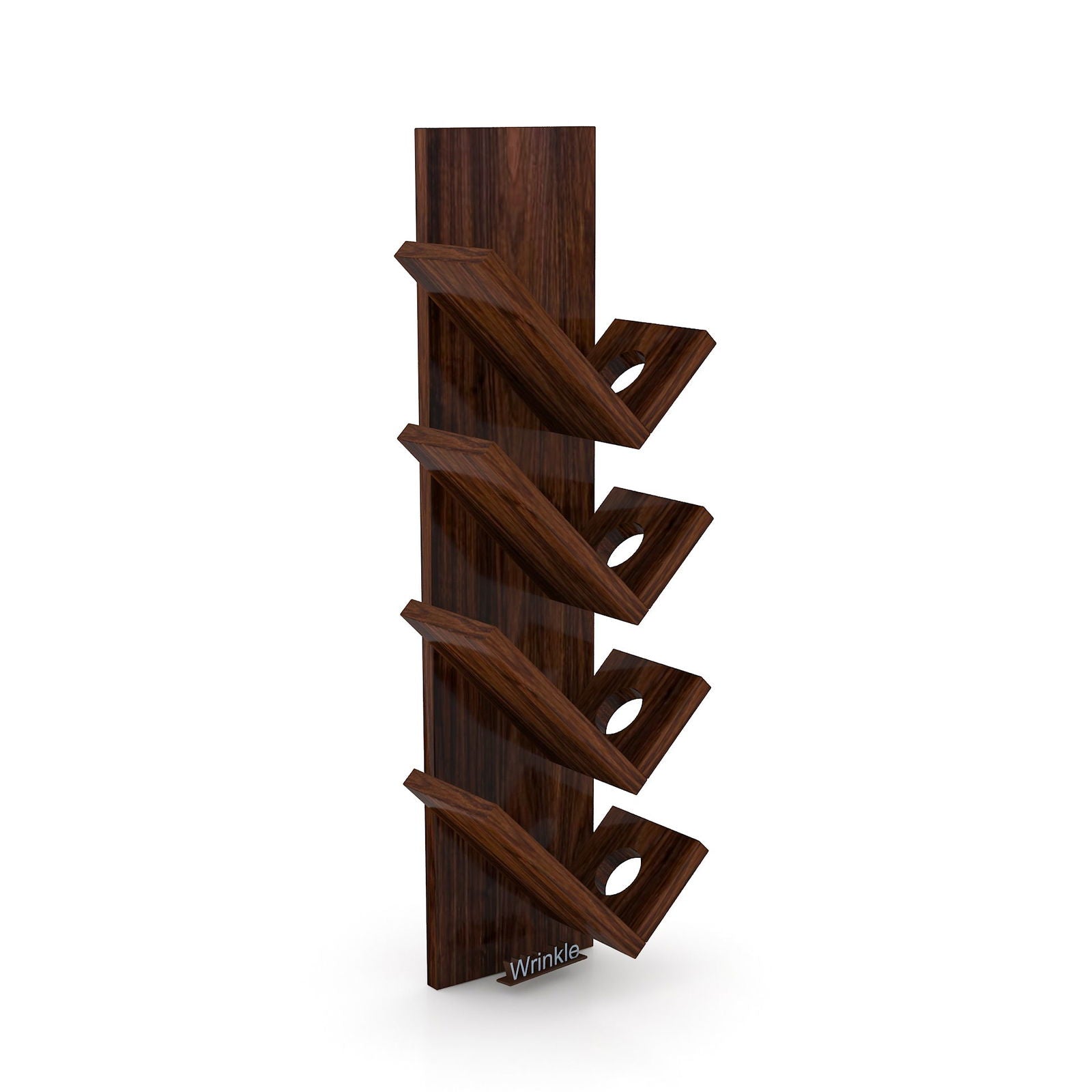 Stylish Vertical Shape Wine Stand With Solid Sheehsam Wood - Furnishiaa -  - 