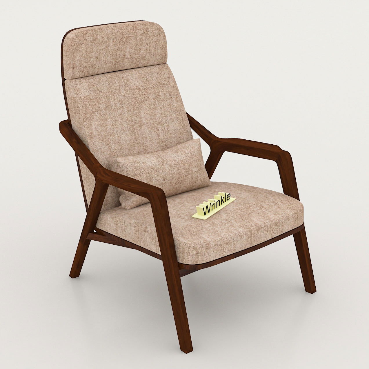 Stylish Walnut Solid Sheesham Wood Arm Chair With Stool - Furnishiaa -  - 