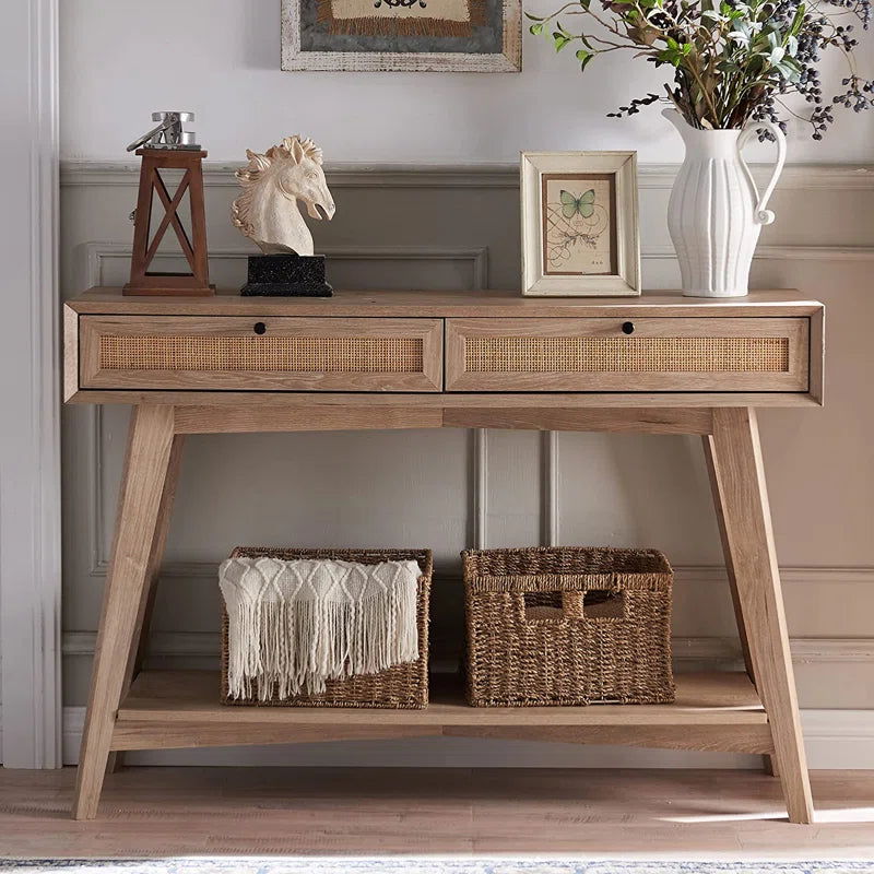 Stylish White Solid Sheesham Wood Console Table - Furnishiaa -  - 