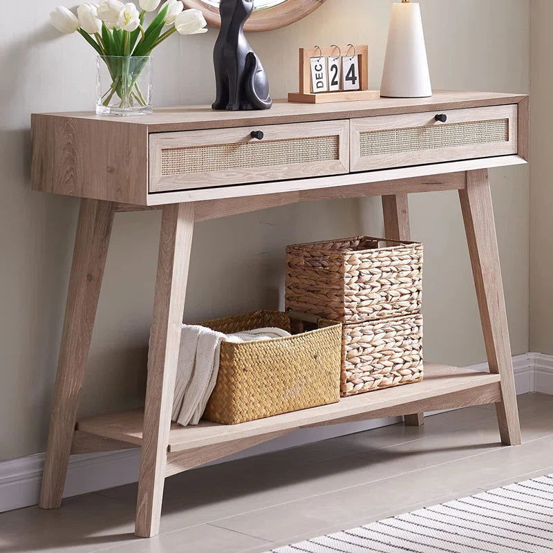 Stylish White Solid Sheesham Wood Console Table - Furnishiaa -  - 