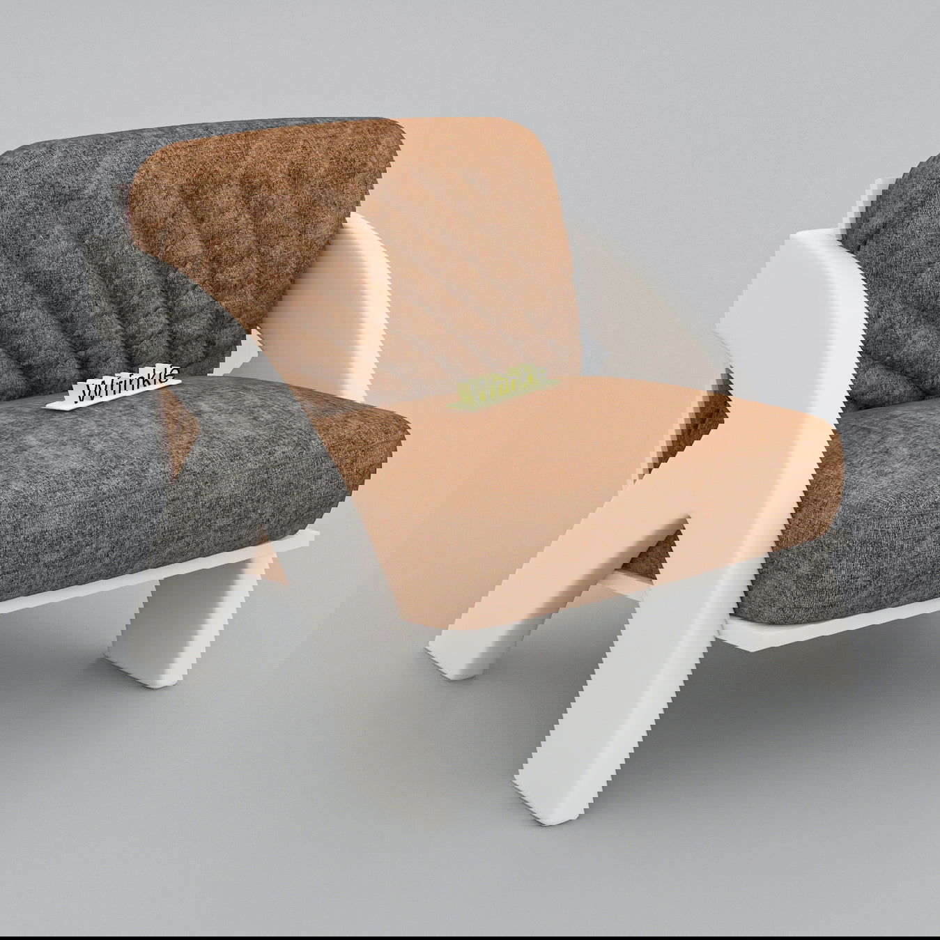 Top in The Town  White Solid Sheesham Wooden Arm Chair With Molfino Fabric - Furnishiaa -  - 