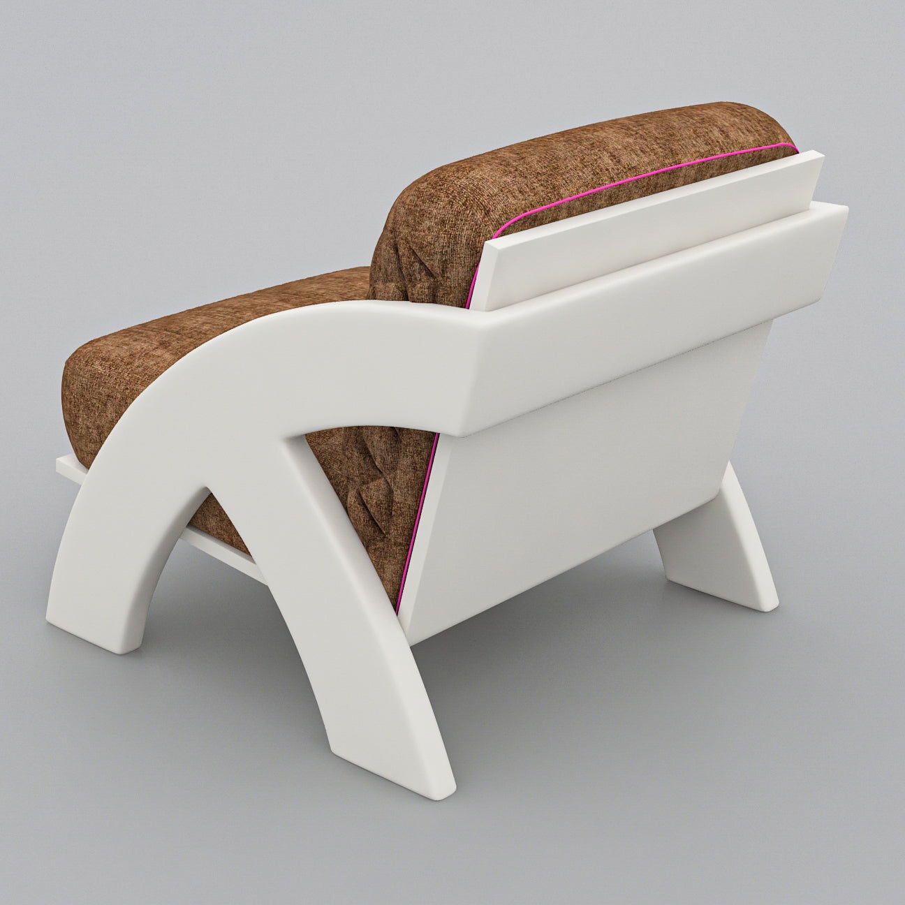 Top in The Town  White Solid Sheesham Wooden Arm Chair With Molfino Fabric - Furnishiaa -  - 