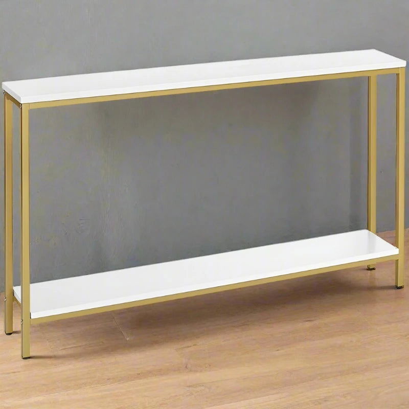 Traditional Solid Wood Console Table in White Finish - Furnishiaa -  - 