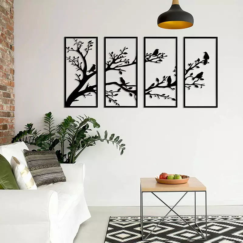 Tree Design 4 Piece Metal Wall Hanging Wall Art for Home & Décor - Furnishiaa -  - 