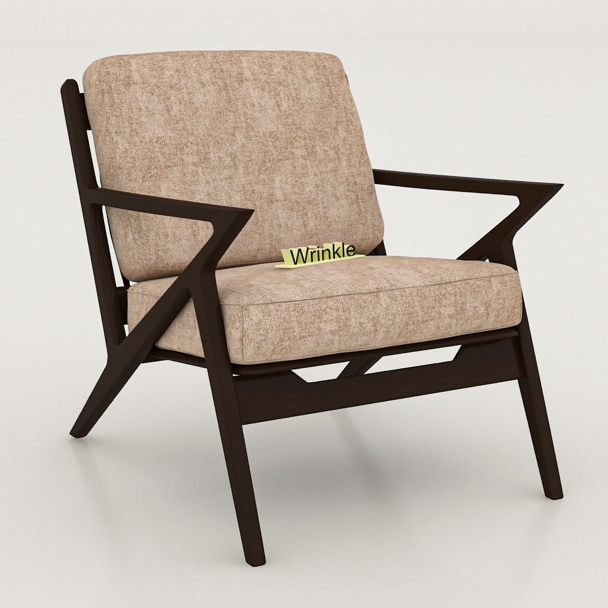 Vintage Solid Sheesham Wood Arm Chair With Molfino Fabric - Furnishiaa -  - 