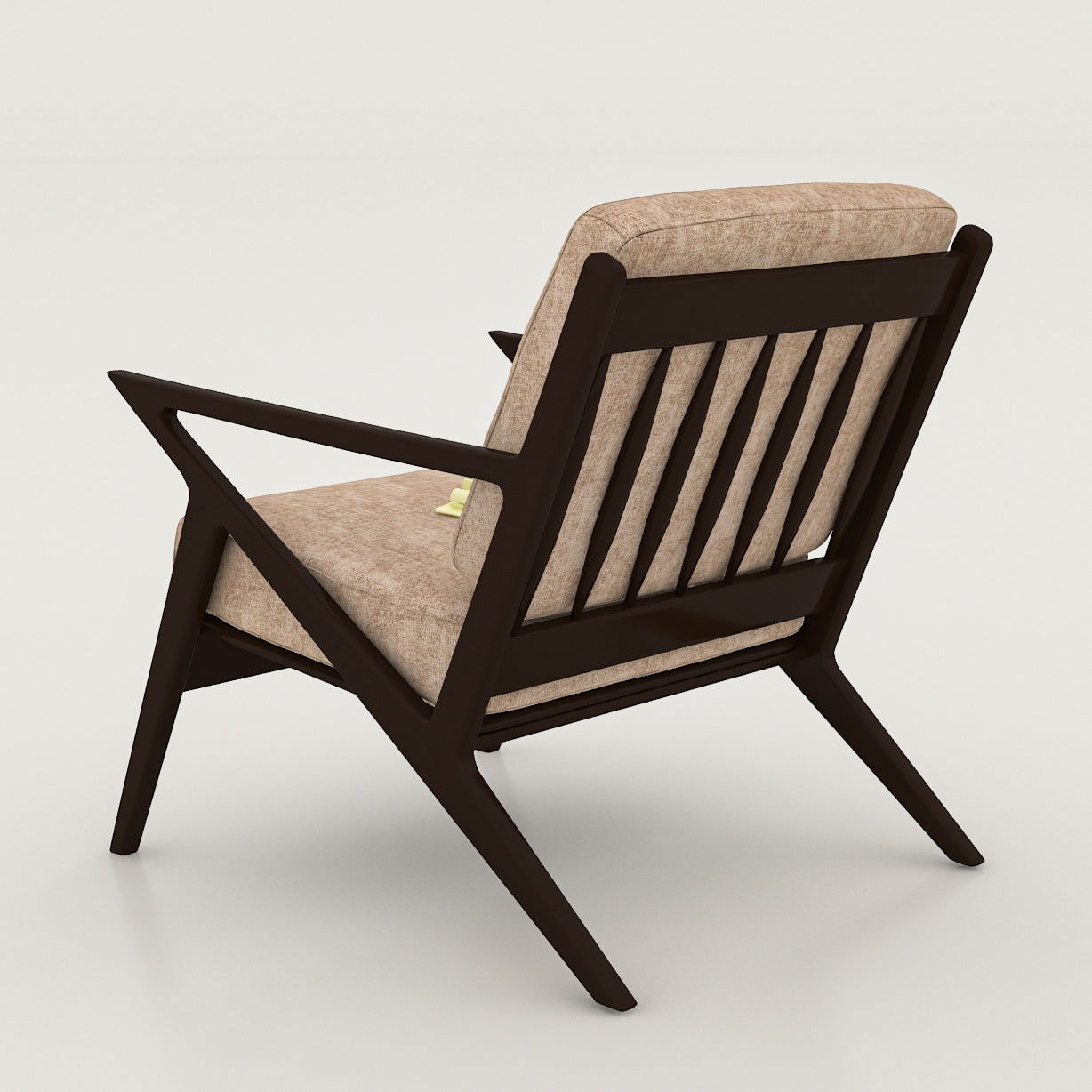 Vintage Solid Sheesham Wood Arm Chair With Molfino Fabric - Furnishiaa -  - 