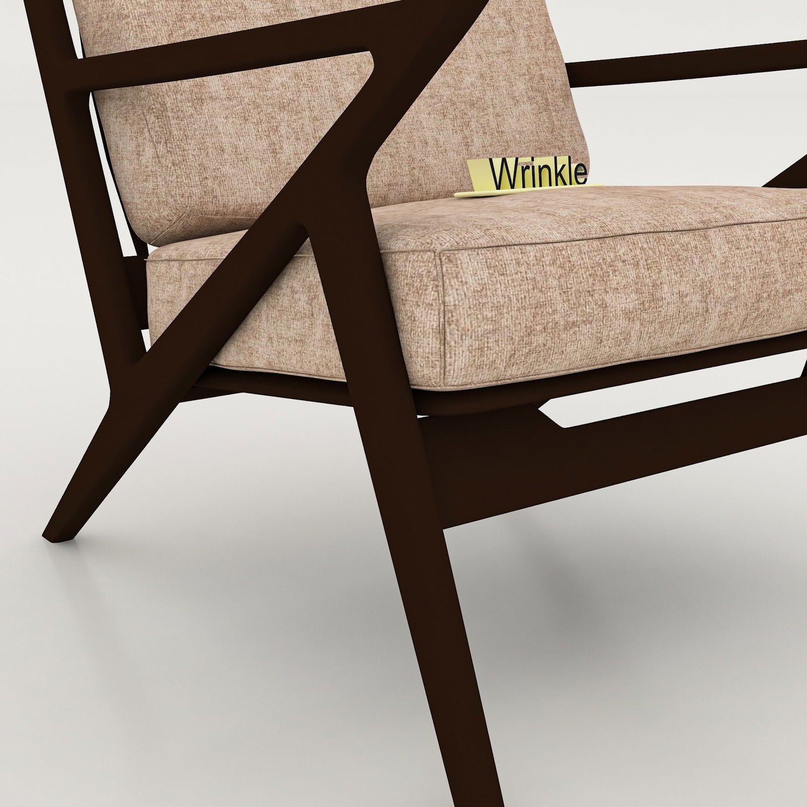 Vintage Solid Sheesham Wood Arm Chair With Molfino Fabric - Furnishiaa -  - 