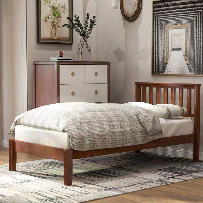Vintage Wood Simple Wooden Bed - Furnishiaa -  - 
