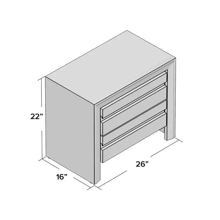 WRINKLE Designer Sheesham Wood Bedside Table In Walnut Matte - Furnishiaa -  - 