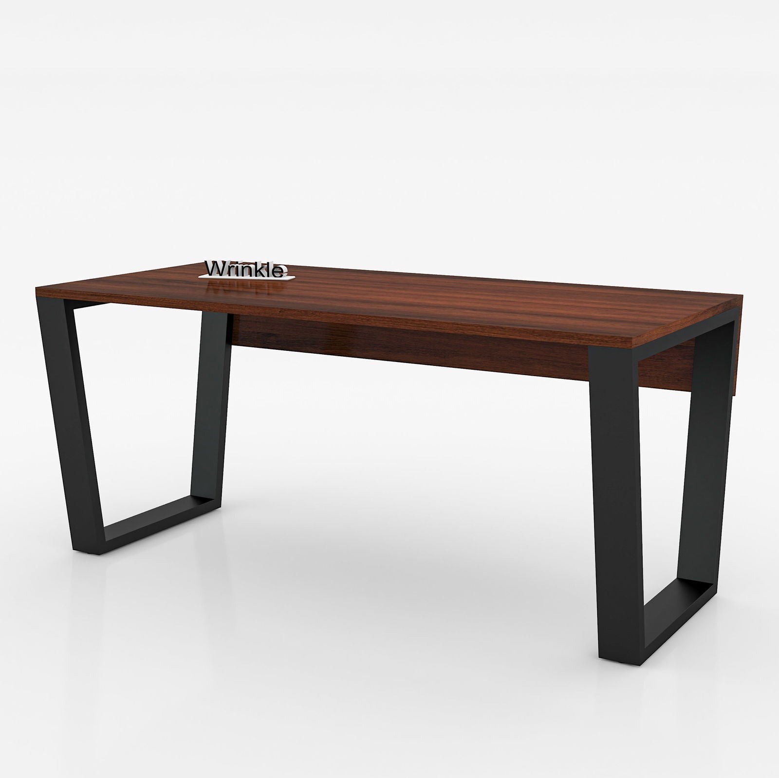 WRINKLE Iron Metal and Sheesham Wood Walnut Study & Computer Table, Multipurpose Table - Furnishiaa -  - 