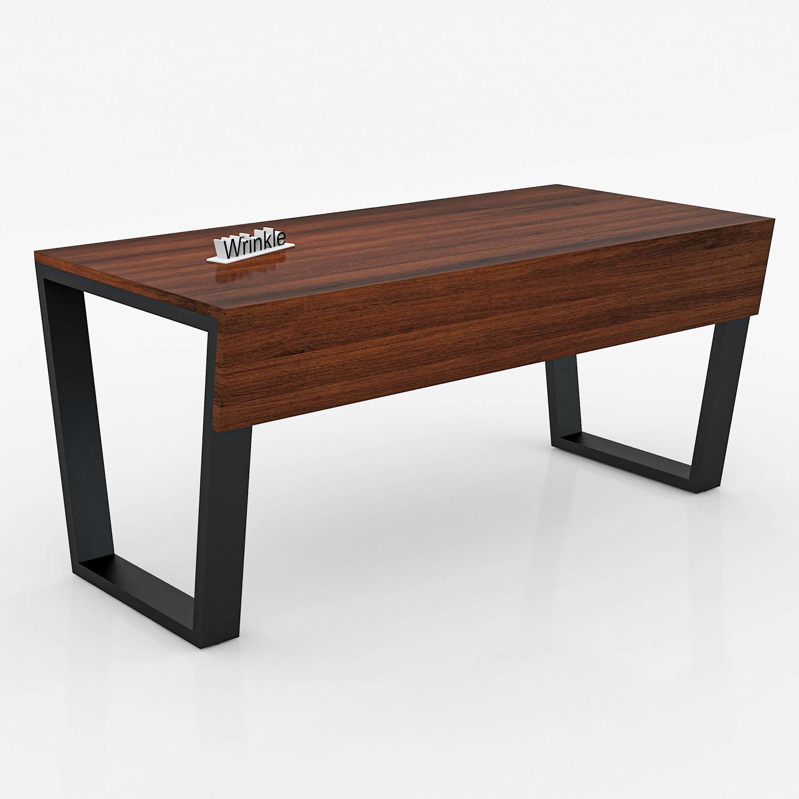 WRINKLE Iron Metal and Sheesham Wood Walnut Study & Computer Table, Multipurpose Table - Furnishiaa -  - 