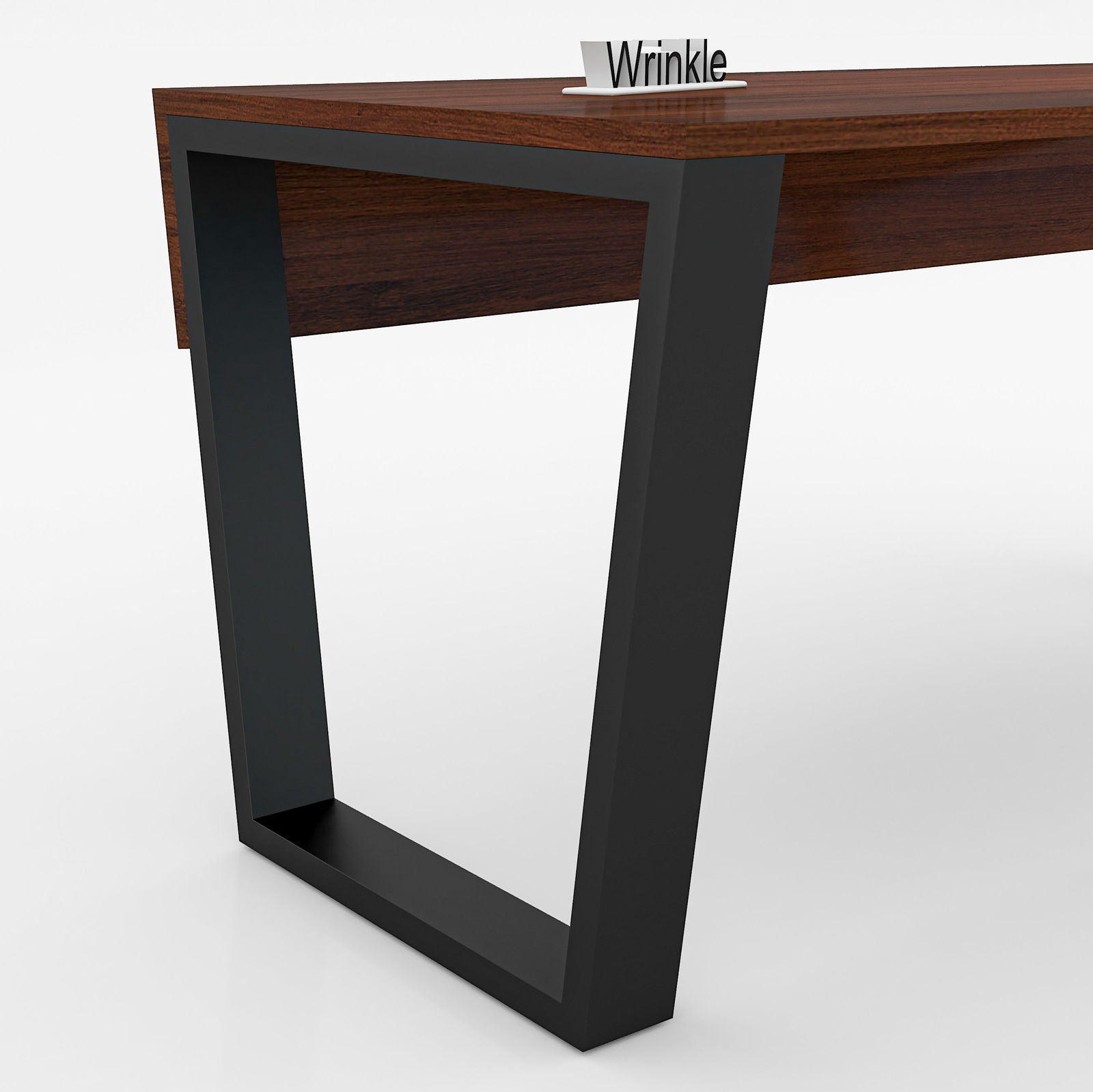 WRINKLE Iron Metal and Sheesham Wood Walnut Study & Computer Table, Multipurpose Table - Furnishiaa -  - 